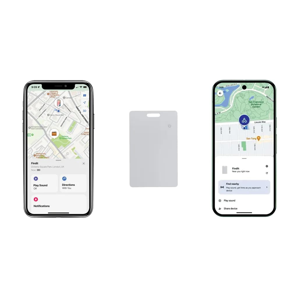 Findit Dual aufladebare RCS Ultra-Thin-Finder-Card - weiß
