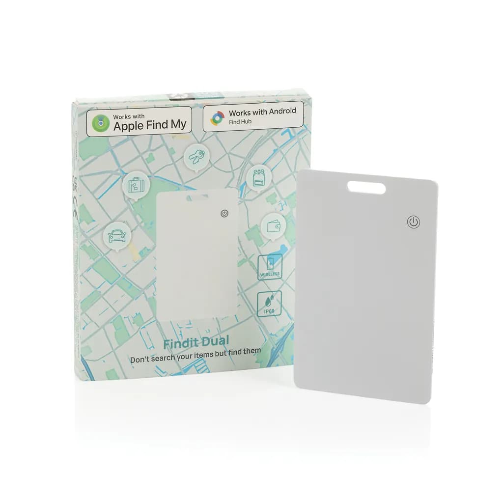Findit Dual aufladebare RCS Ultra-Thin-Finder-Card - weiß