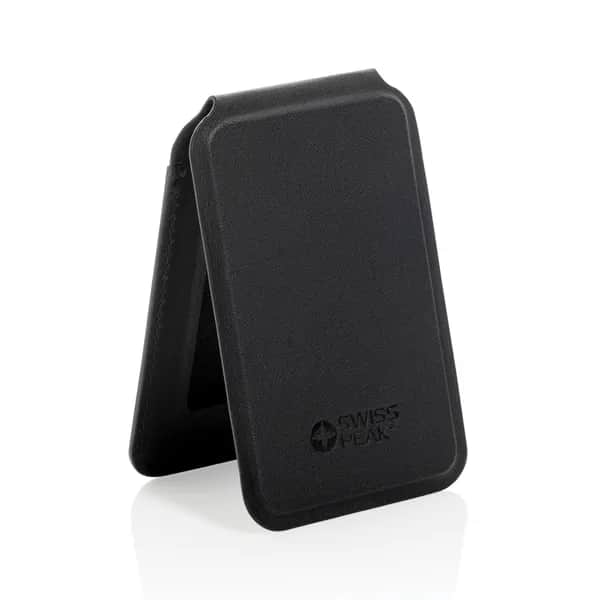 Magstand magnetische Handytasche mit Ständer aus RCS rec. PU - schwarz