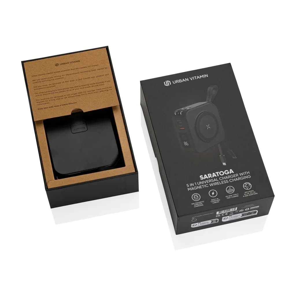 Urban Vitamin Saratoga 5-in-1 universal Charger - schwarz