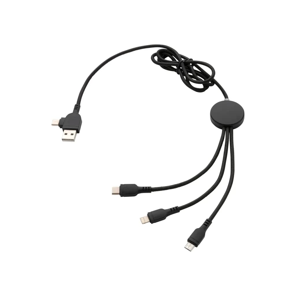 Light-Up Logo 6-in-1 Kabel - schwarz
