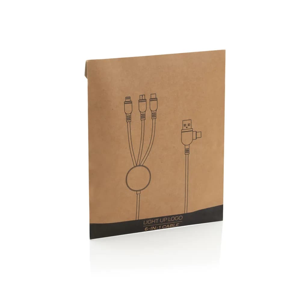 Light-Up Logo 6-in-1 Kabel - schwarz
