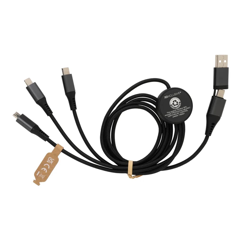 Terra 60W 120cm 6-in-1-Kabel aus RCS recyceltem Aluminium - grau