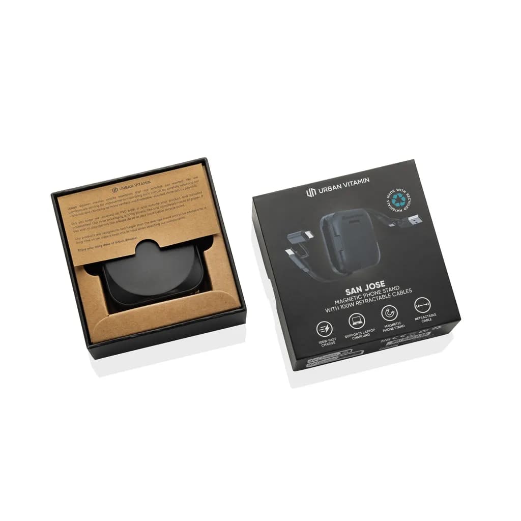 Urban Vitamin San Jose 100W-Halter mit einziehbarem Kabel - schwarz