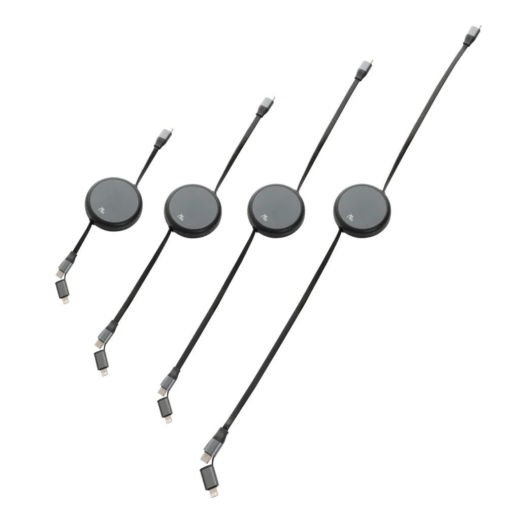 Terra ausziehbares 240W 2-in-1 Kabel aus RCS rec. Aluminium - schwarz