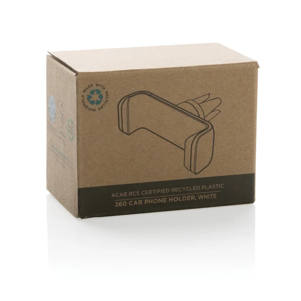 Acar 360° Auto-Handyhalterung aus RCS recyceltem Kunststoff - weiß
