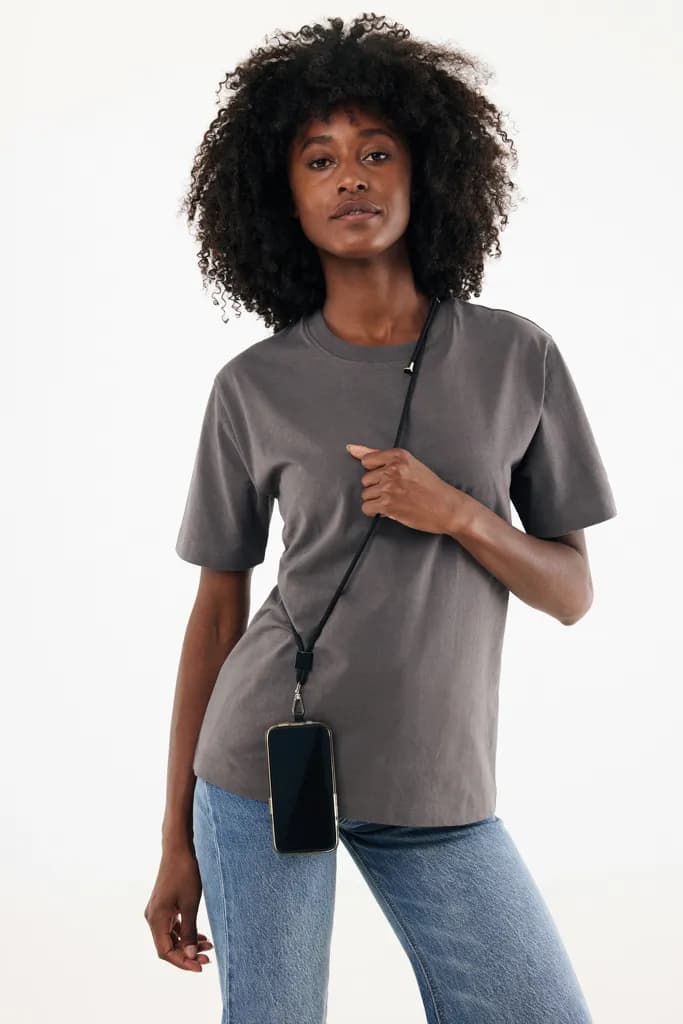 CarryLoop verstellbares Handyband aus RCS rec. PET - schwarz