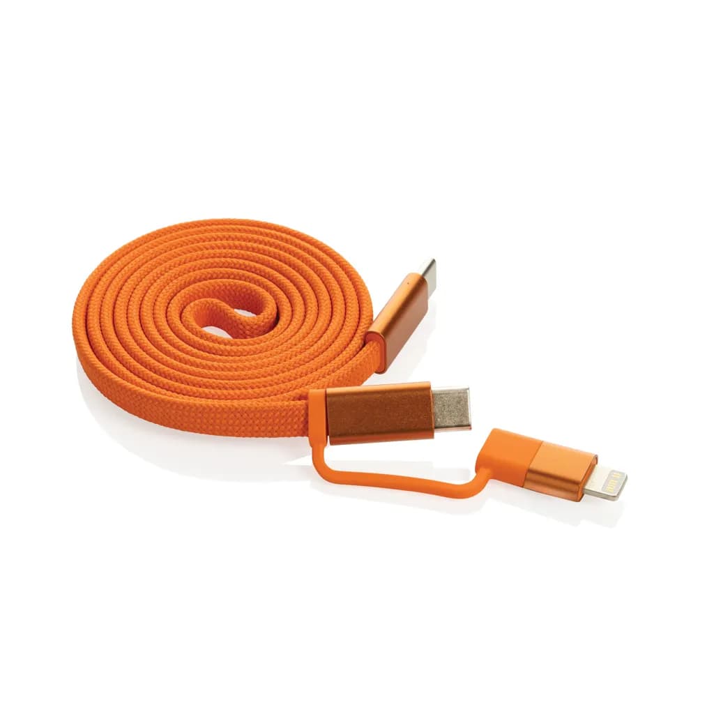 Arc ultradünnes 60W 2-in-1 Magnetkabel - orange