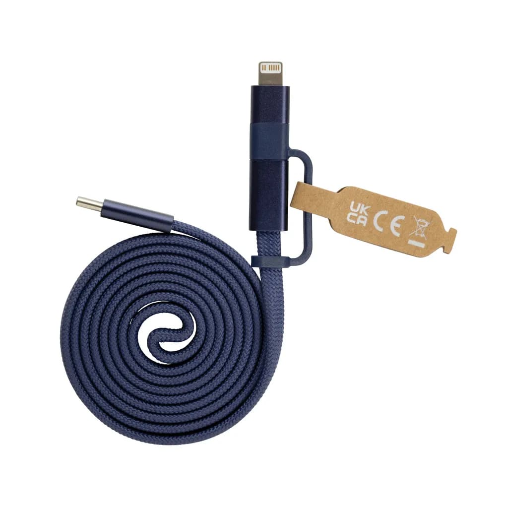 Arc ultradünnes 60W 2-in-1 Magnetkabel - blau