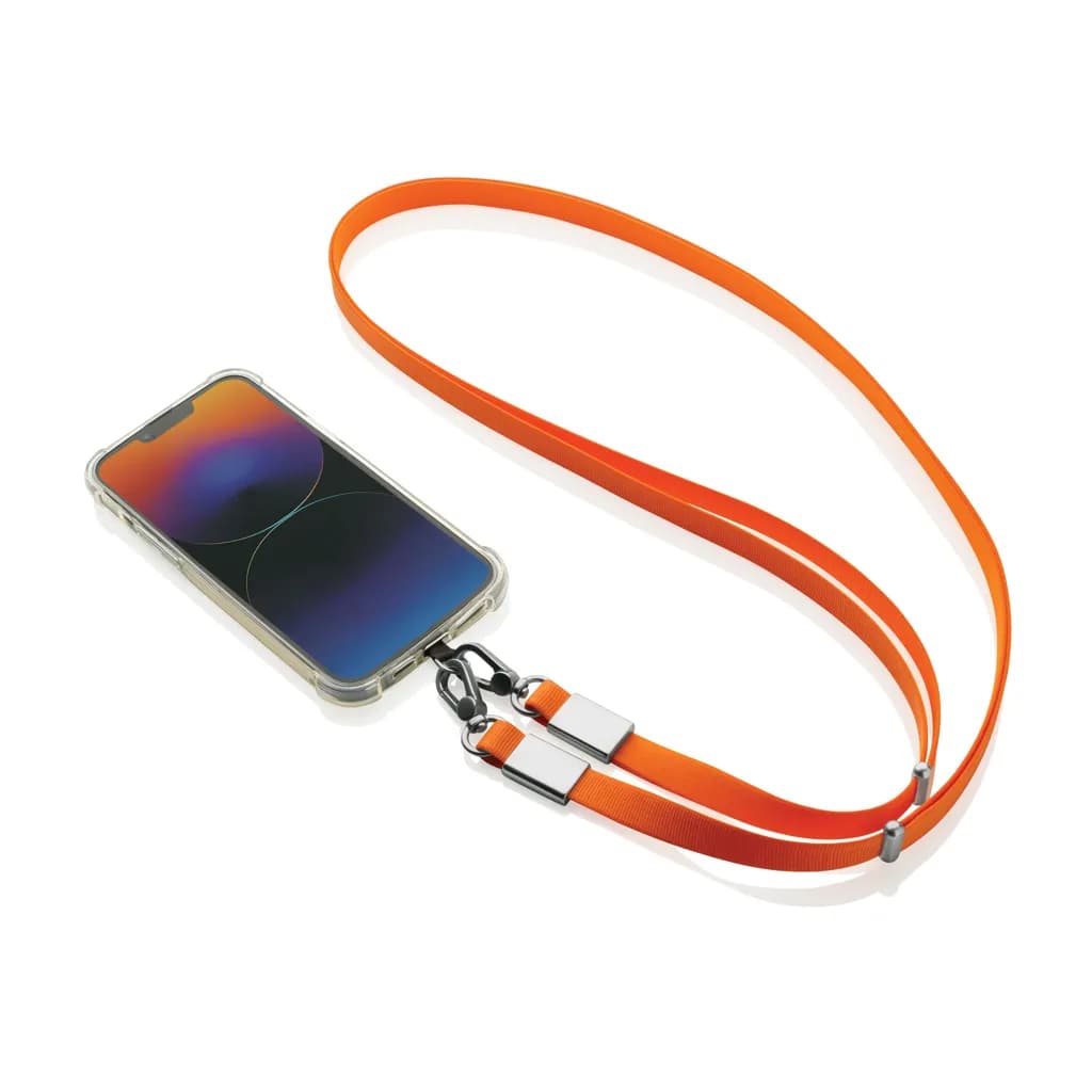 Nivo Crossbody-Handyband aus RCS recyceltem PET - orange