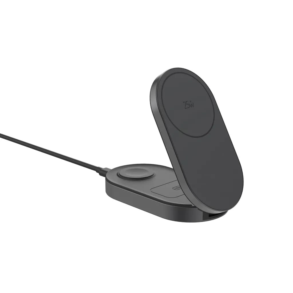 Quantum Ultra-Fast 3-in-1 25W faltbarer Wireless Charger - grau