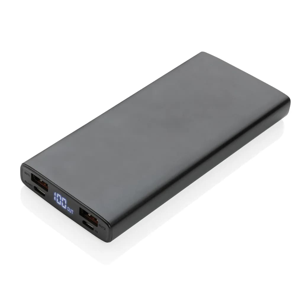18W PD Powerbank mit 10.000 mAh aus Aluminium - schwarz