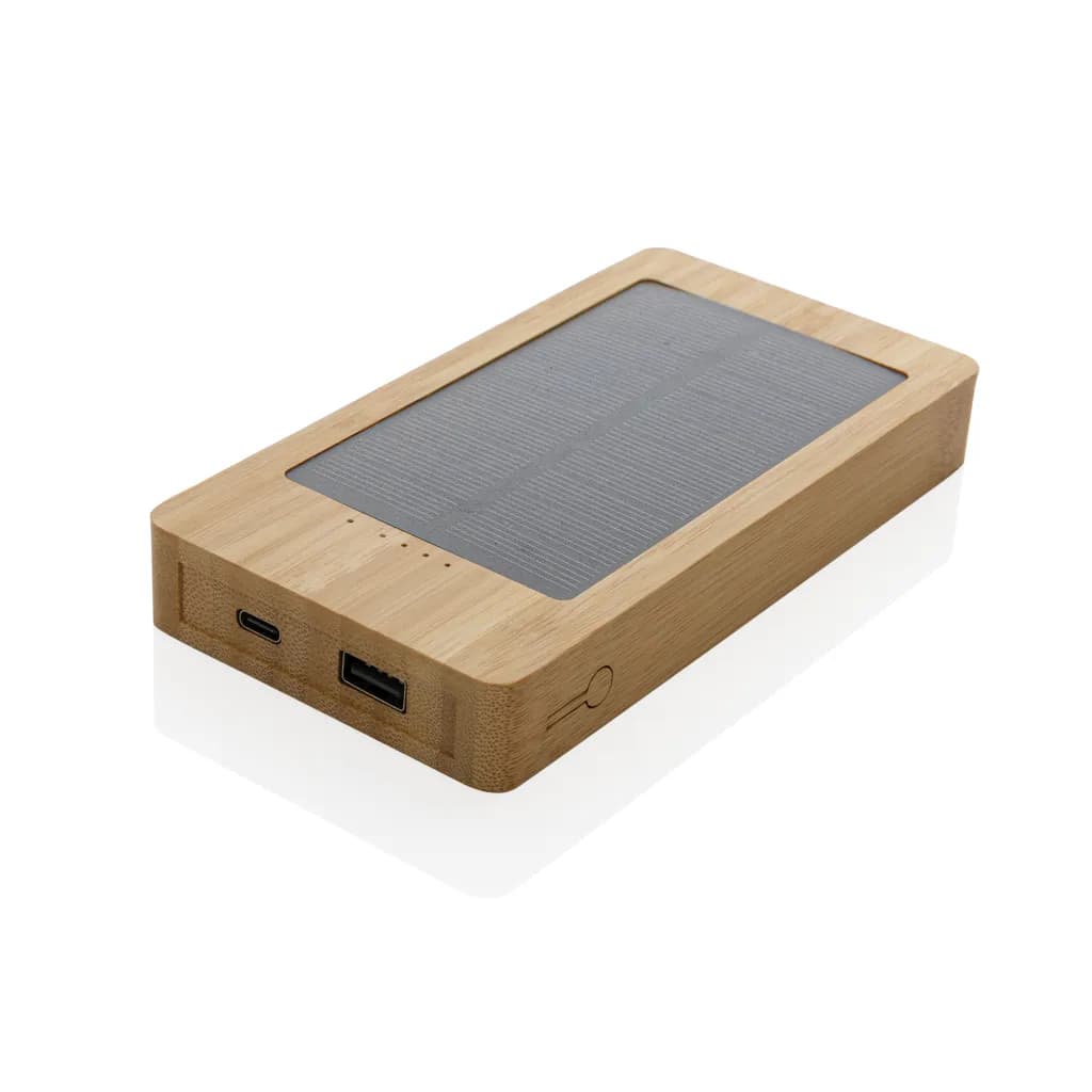 Sunwick 10.000mah Bambus Solar Powerbank - braun