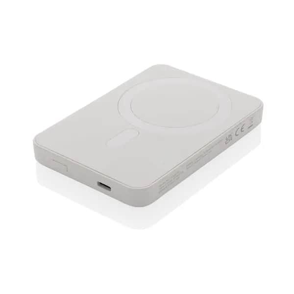 Magnetix 5.000mAh magnetische Powerbank aus RCS recycel. ABS - weiß