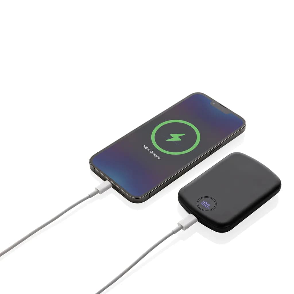 MagBoost 5.000mAh magnetische Powerbank aus RCS rec. Plastik - schwarz