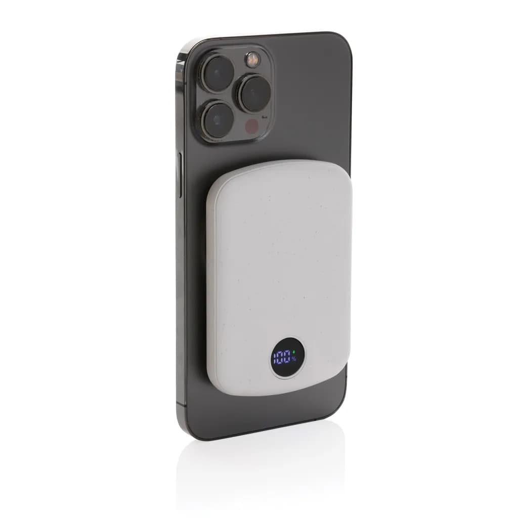 MagBoost 5.000mAh magnetische Powerbank aus RCS rec. Plastik - weiß