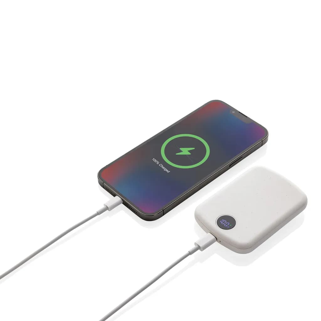 MagBoost 5.000mAh magnetische Powerbank aus RCS rec. Plastik - weiß