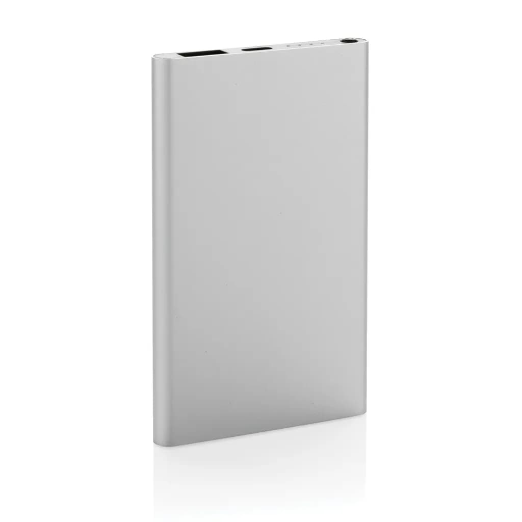 4.000mAh Type-C Powerbank aus RCS recyeltem ABS & Aluminium - silber