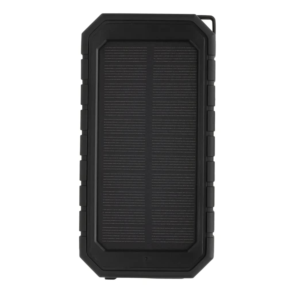 10.000 mAh Solar-Powerbank mit 10W Wireless aus RCS Plastik - schwarz