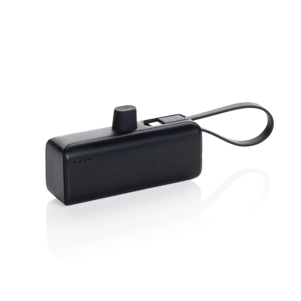 Powerlink 3000mah Powerbank aus RCS rPlastic mit USB-C Kabel - schwarz