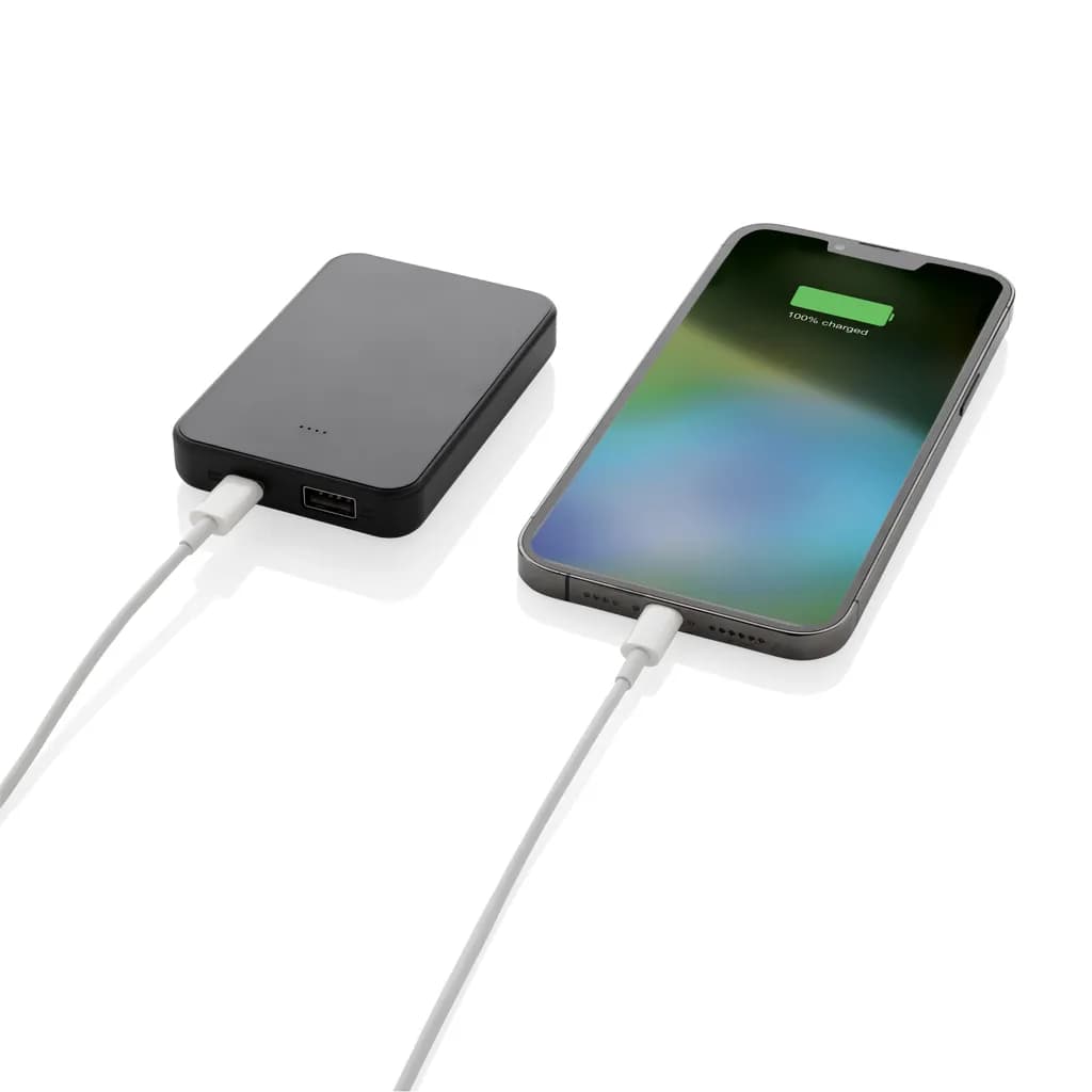 Boostcore 5.000mAh Powerbank aus RCS rec. Kunststoff - schwarz