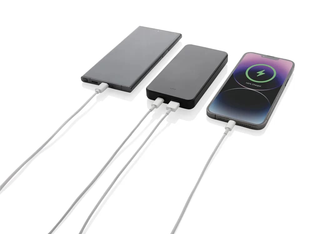 Boostcore 10.000mAh Powerbank aus RCS rec. Kunststoff - schwarz