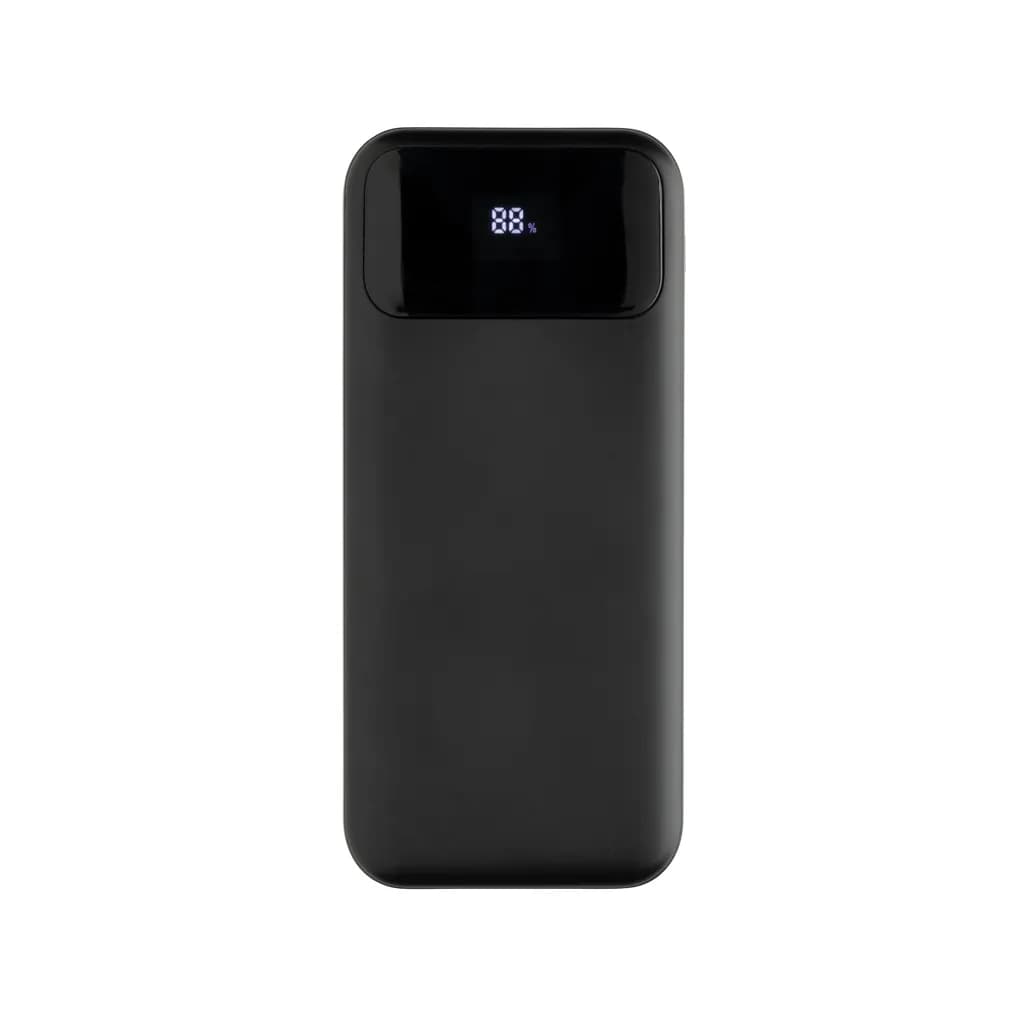 Turbopack 10000mAh Powerbank mit integr. Kabeln aus RCS rABS - schwarz