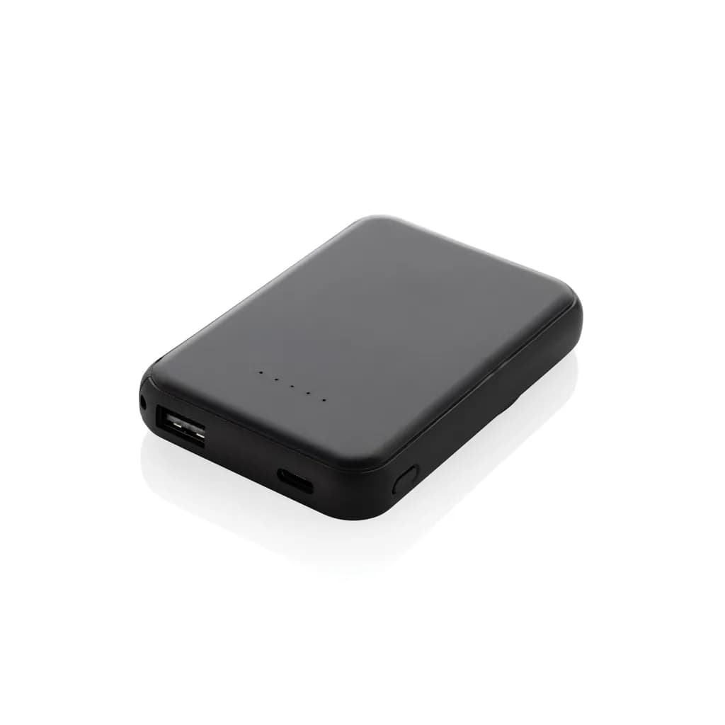 Stellar 5.000mAh 5W magnetische Powerbank aus RCS rec. ABS - schwarz