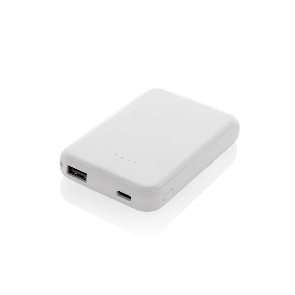 Stellar 5.000mAh 5W magnetische Powerbank aus RCS rec. ABS - weiß