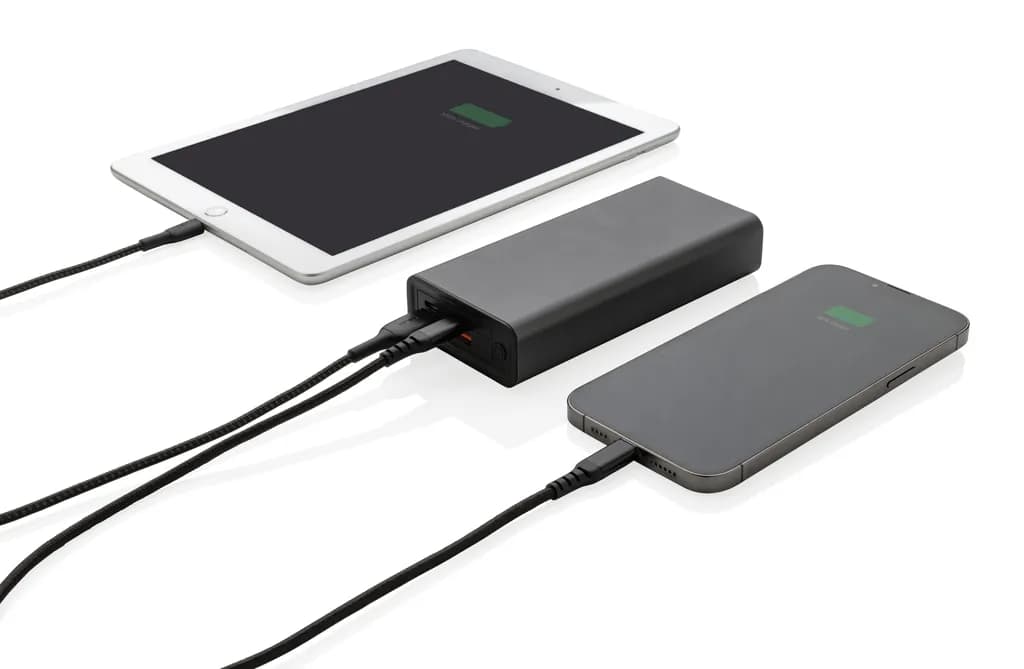 Terra 20.000mAh 20W Powerbank aus RCS recyceltem Aluminium - grau