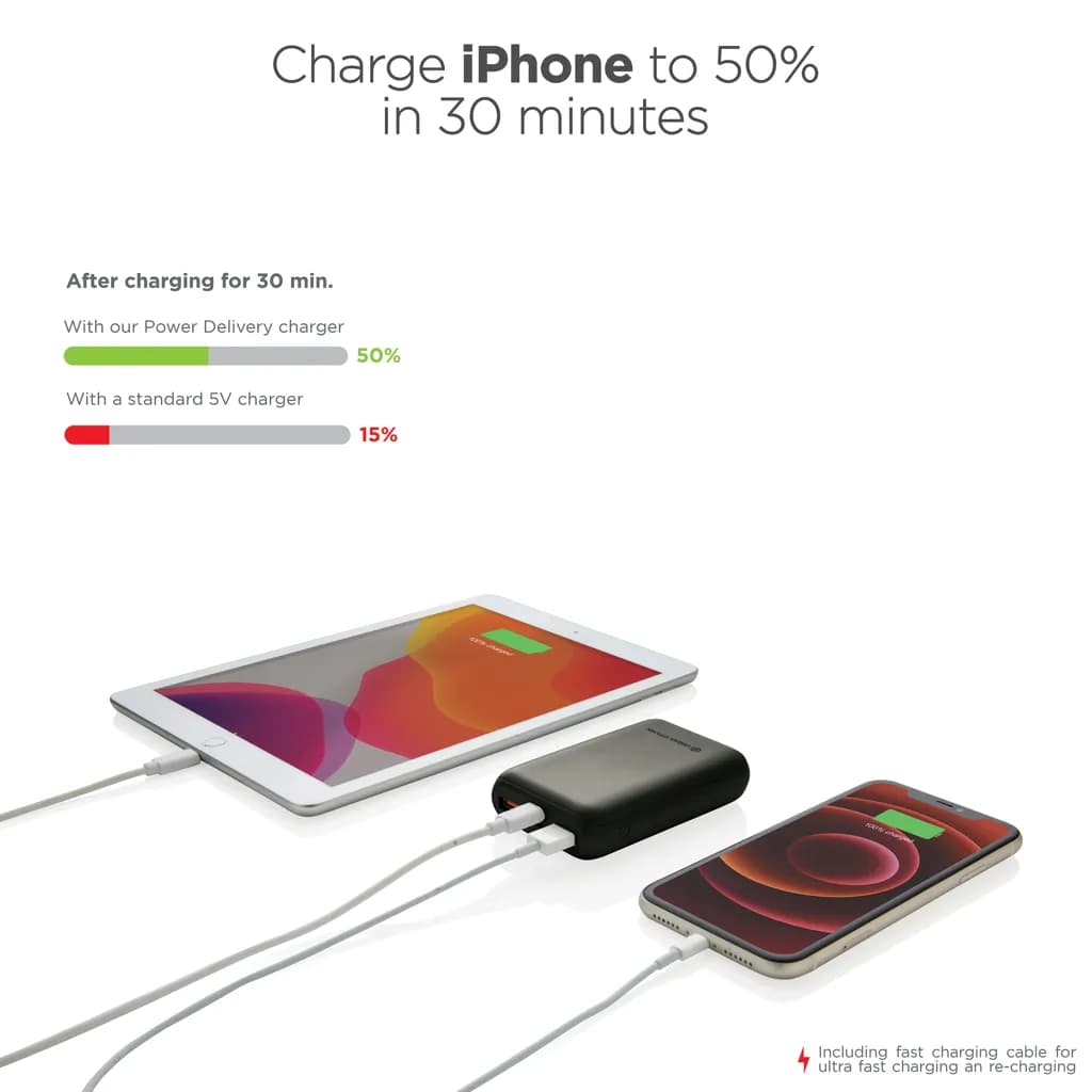 Urban Vitamin Alameda 10.000mAh 18W PD Powerbank - schwarz