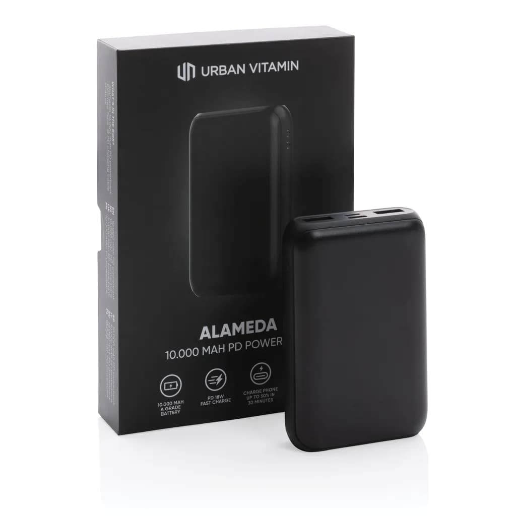 Urban Vitamin Alameda 10.000mAh 18W PD Powerbank - schwarz