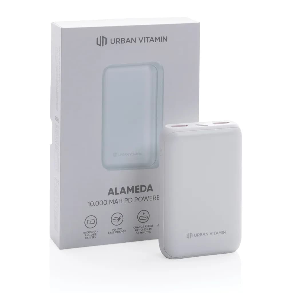 Urban Vitamin Alameda 10.000mAh 18W PD Powerbank - weiß