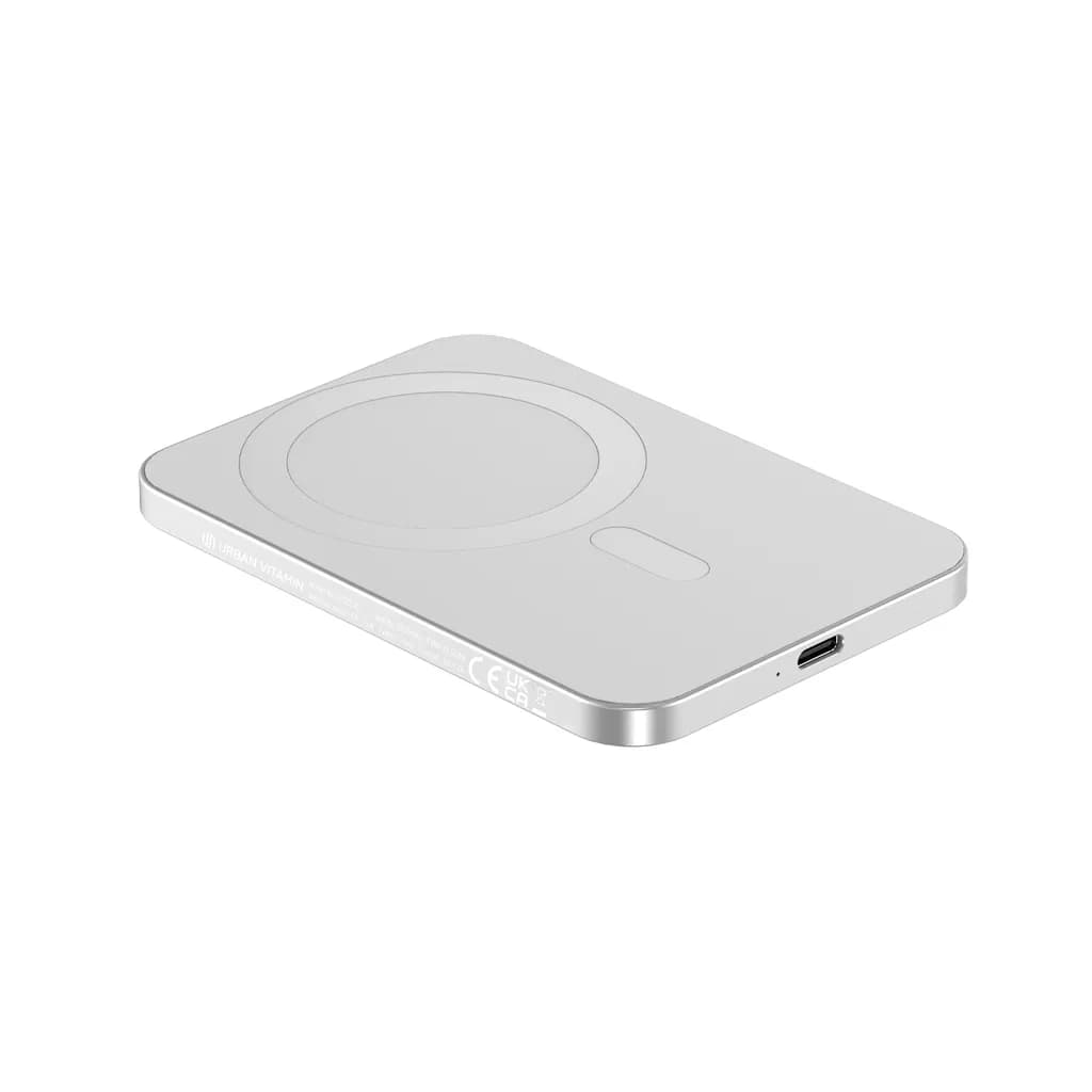 Urban Vitamin Burbank 3000mAh Powerbank aus RCS Plastik/Alu - silber