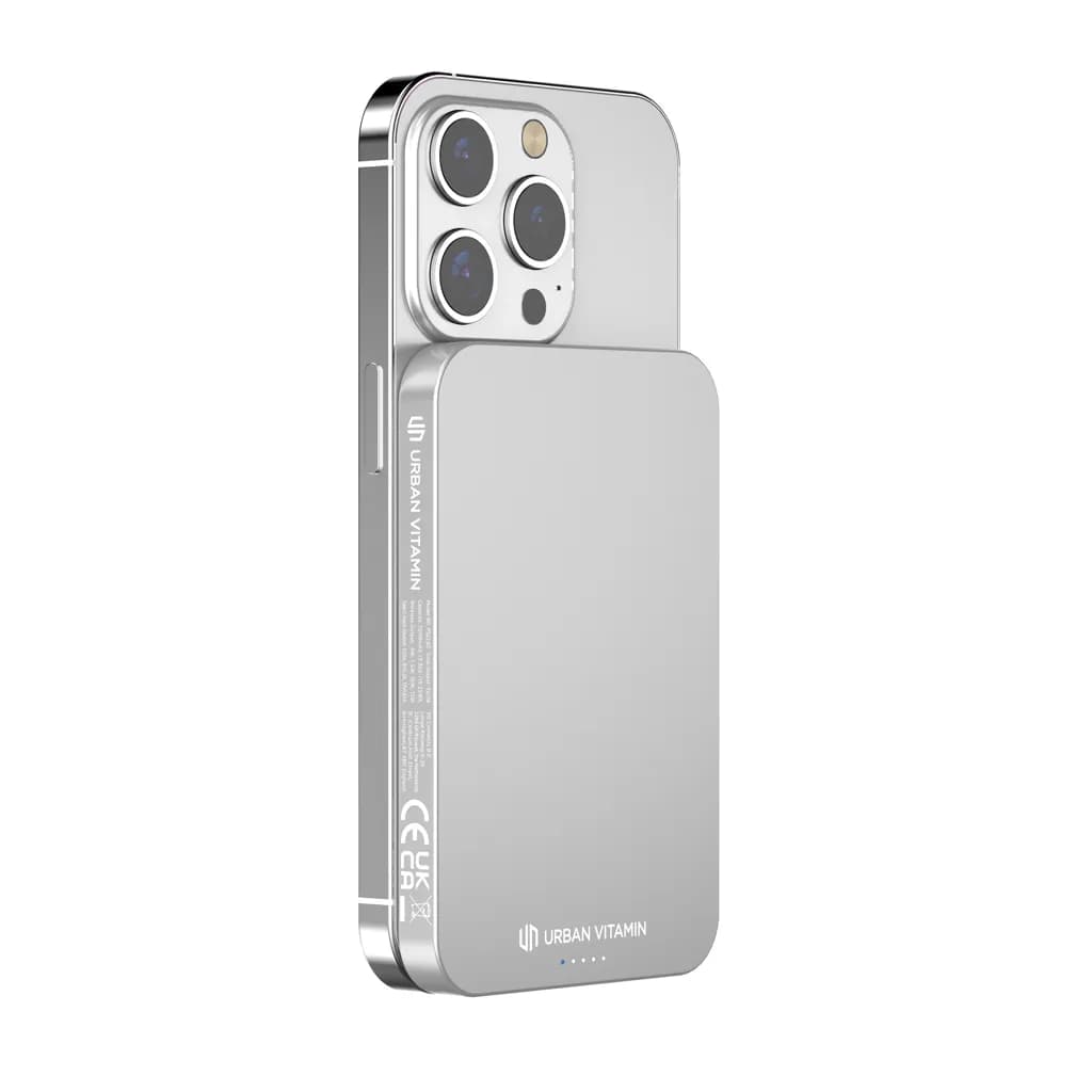Urban Vitamin Richmond 5000mAh Powerbank aus RCS Plastik/Alu - silber