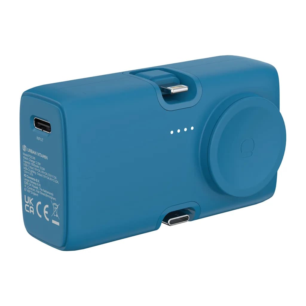 Urban Vitamin San Diego 20W PD RCS Powerbank & WatchCharger - blau