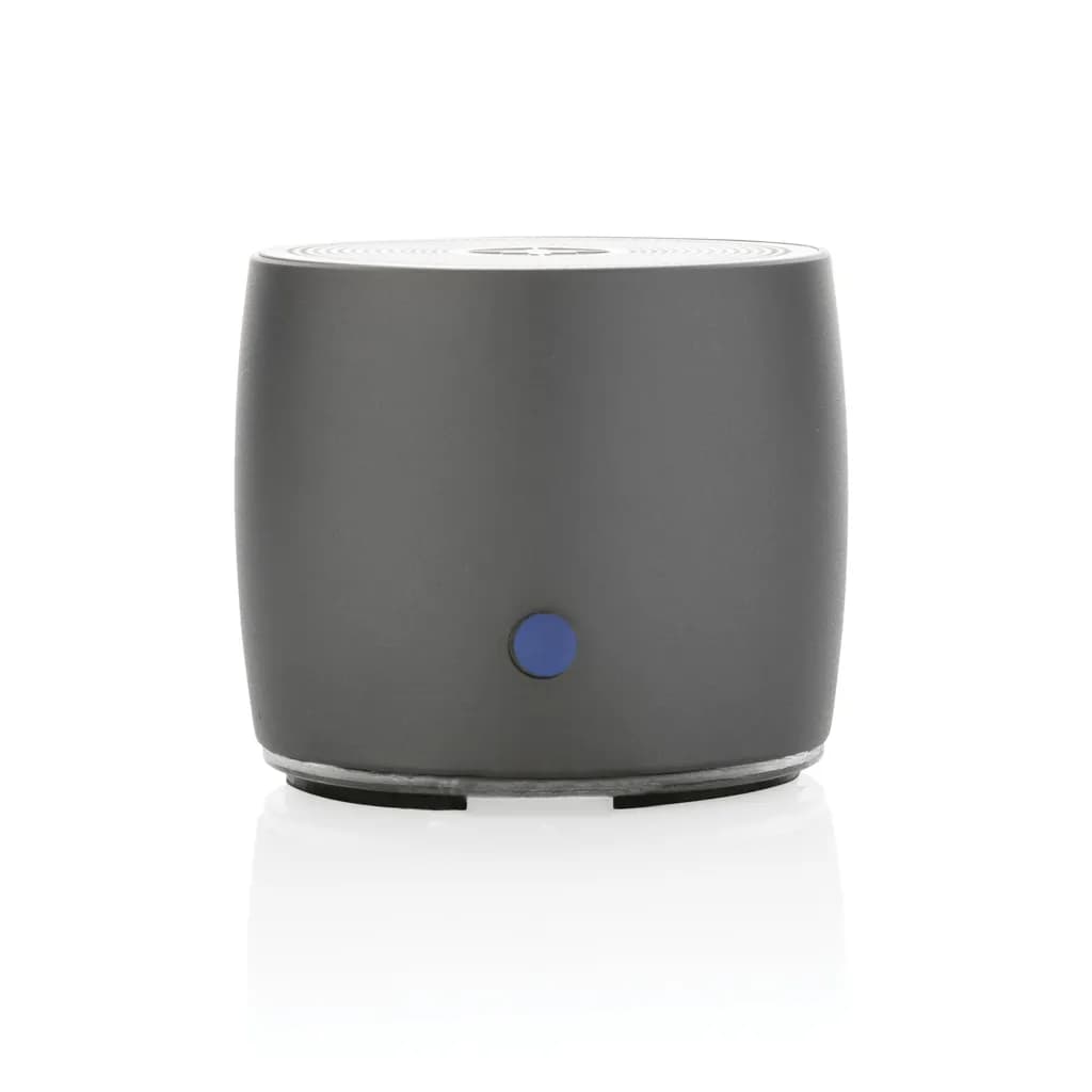 Swiss Peak 3W Basslautsprecher aus RCS recyceltem Aluminium - grau