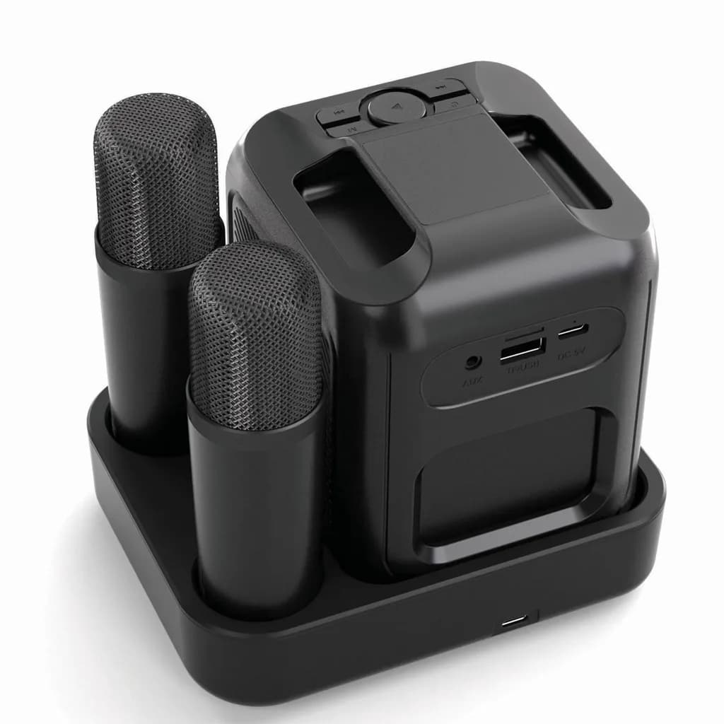 Singvibe Karaoke-Set mit Doppelmikrofon aus RCS rec. ABS - schwarz