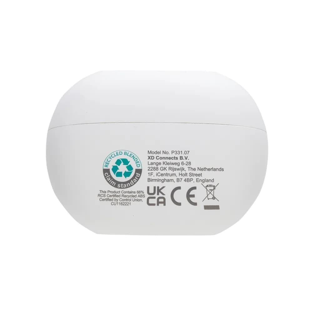 Prolink Hybrid-Kopfhörer ANC/ENC aus RCS rec. Kunststoff - weiß