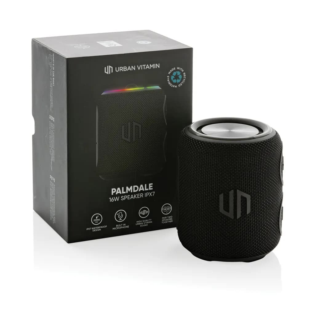 Urban Vitamin Palmdale 16W IPX 7 Speaker aus RCS rPlastik - schwarz