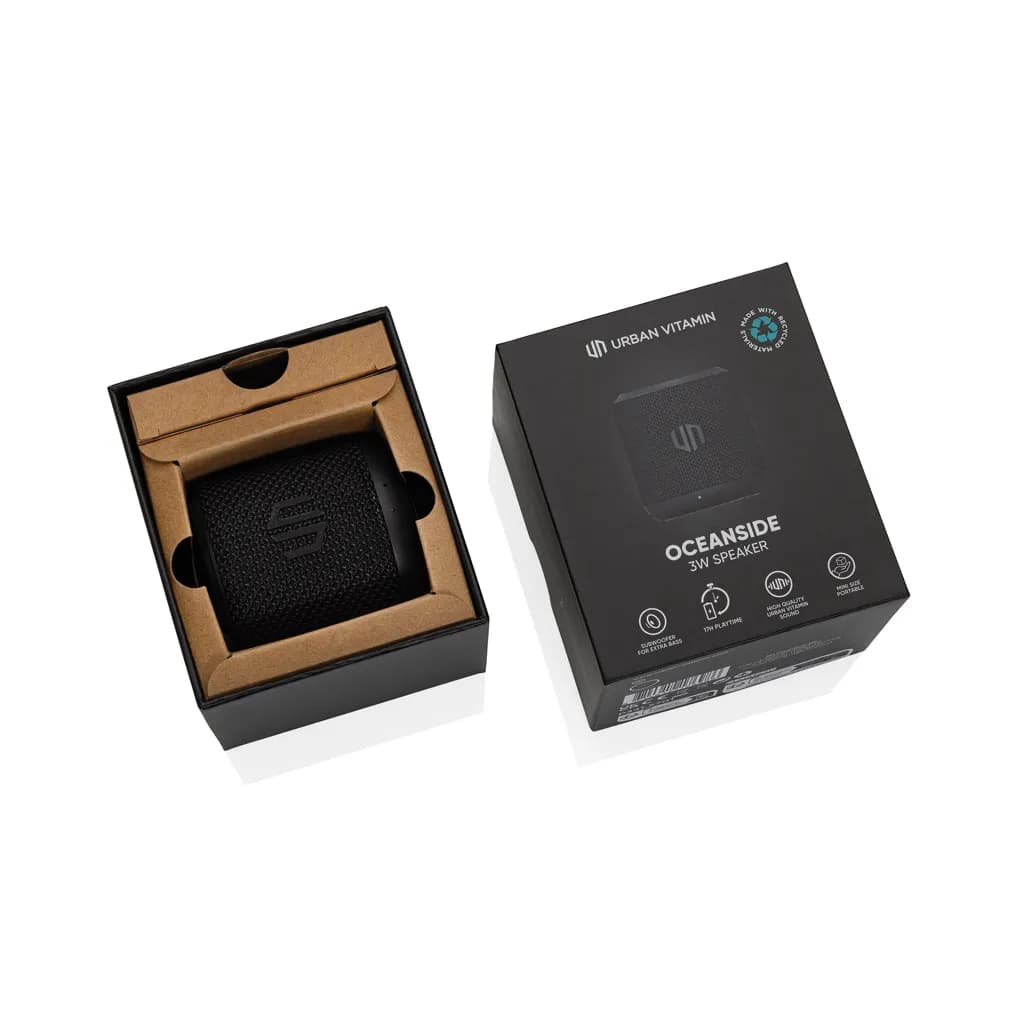 Urban Vitamin Oceanside 3W-Speaker aus RCS rec. Kunststoff - schwarz