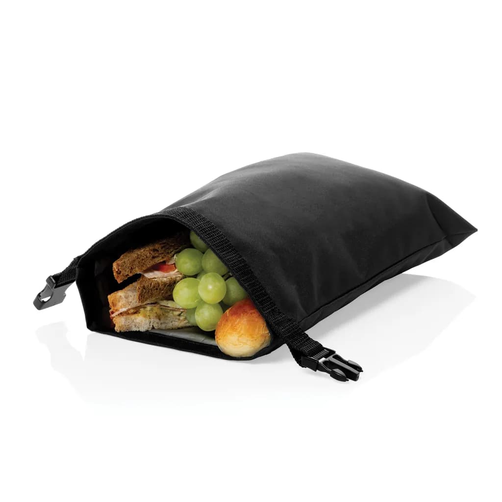 Snackstrap faltbarer Lunchbag aus AWARE™ rPET 30 x 20cm - schwarz