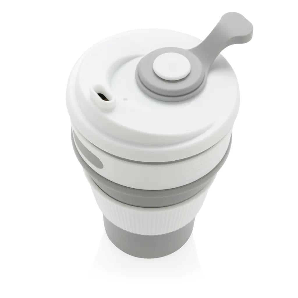 faltbarer Silikon-Becher - grau