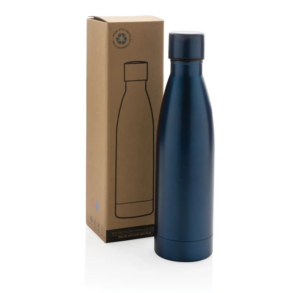 RCS recycelte Stainless Steel Solid Vakuum-Flasche - navy blau