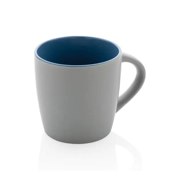 Keramiktasse innen coloriert, 300ml - blau