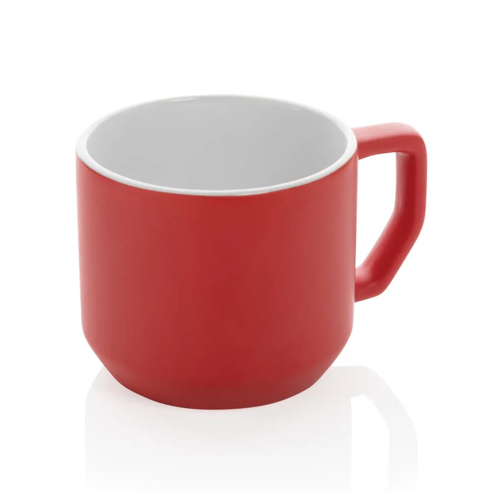 Moderne Keramiktasse, 350ml - rot