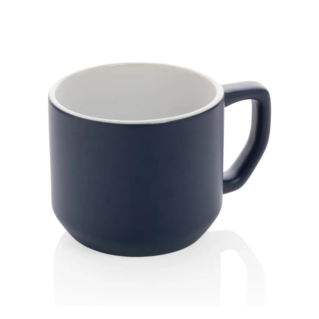Moderne Keramiktasse, 350ml - navy blau