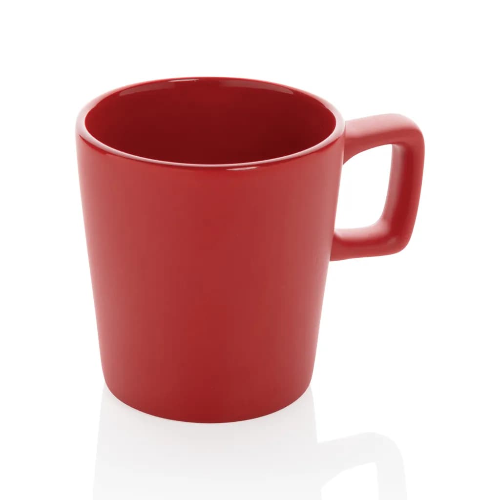 Moderne Keramik Kaffeetasse, 300ml - rot