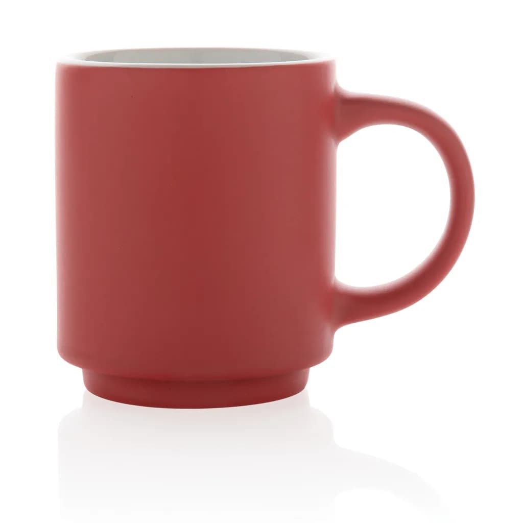 Stapelbare Keramiktasse, 180ml - rot