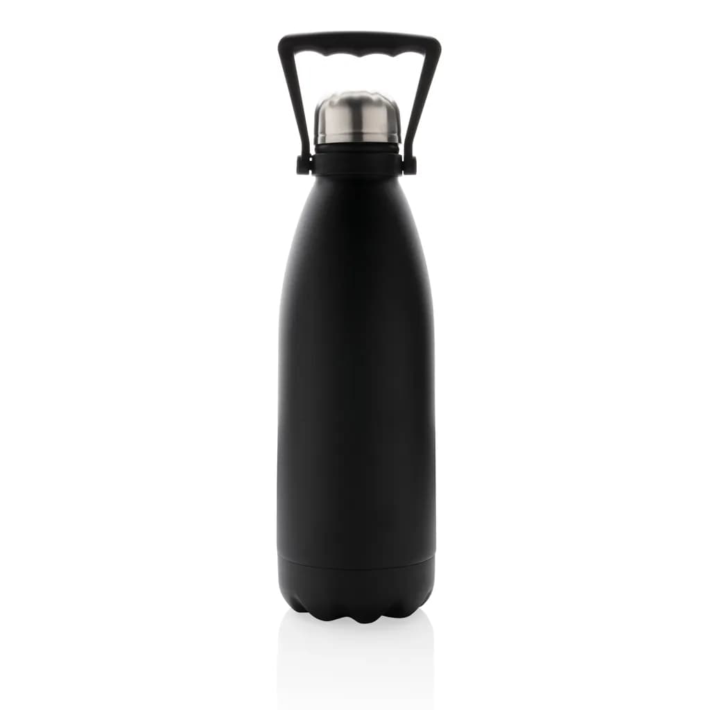Große Vakuumflasche aus RCS recyceltem Stainless-Steel 1,5L - schwarz